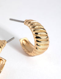 Gold Plated Mini Swirl Hoop Earrings - link has visual effect only