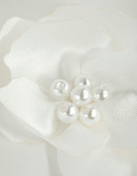 Fabric Pearl Flower Bun Pins - link has visual effect only