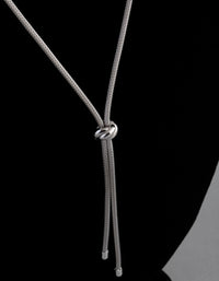 Sterling Silver Mesh Lariat Necklace - link has visual effect only