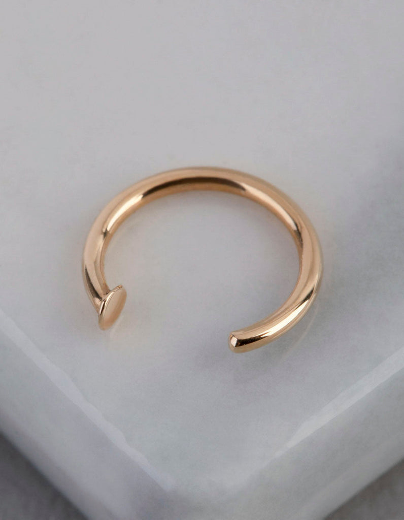 9ct Gold Mini Nail Open Nose Ring