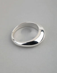 Silver Plated Brass Rounded Ring - link has visual effect only