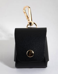 Tall Black PU Leather Earpod Case - link has visual effect only