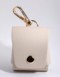 Tall Cream PU Leather Earpod Case - link has visual effect only