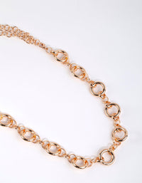 Gold Circle Detail Chain Belt - link has visual effect only