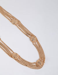 Gold Coin Layered Chain Belt - link has visual effect only