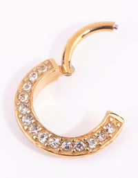 Gold Surgical Steel Pave Clicker - link has visual effect only