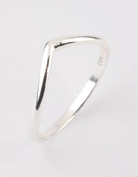 Sterling Silver Midi V Ring - link has visual effect only