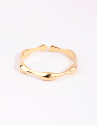Gold Plated Sterling Silver Bamboo Ring - link has visual effect only