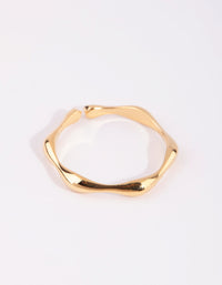 Gold Plated Sterling Silver Bamboo Ring - link has visual effect only
