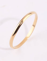 Gold Plated Sterling Silver Plain Ring - link has visual effect only