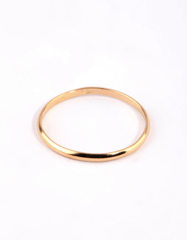 Gold Plated Sterling Silver Plain Ring