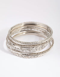 Rhodium Statement Bangle Pack - link has visual effect only
