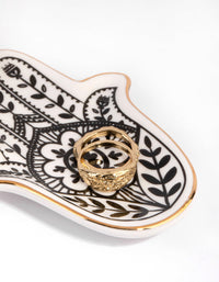 Hamsa Hand Ceramic Trinket Tray - link has visual effect only