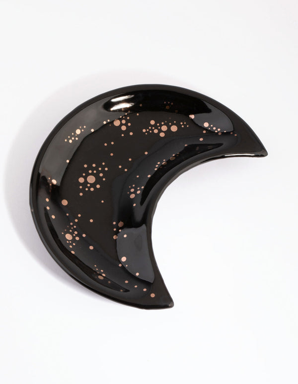 Black Moon Ceramic Trinket Tray