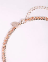 Rose Gold Butterfly Cup Chain Layered Necklace - link has visual effect only