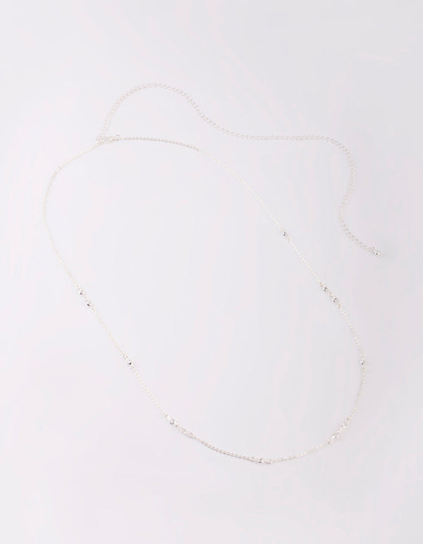 Silver Cubic Zirconia Waist Chain