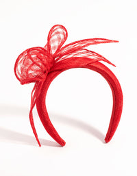 Red Flower Padded Alice Band - link has visual effect only