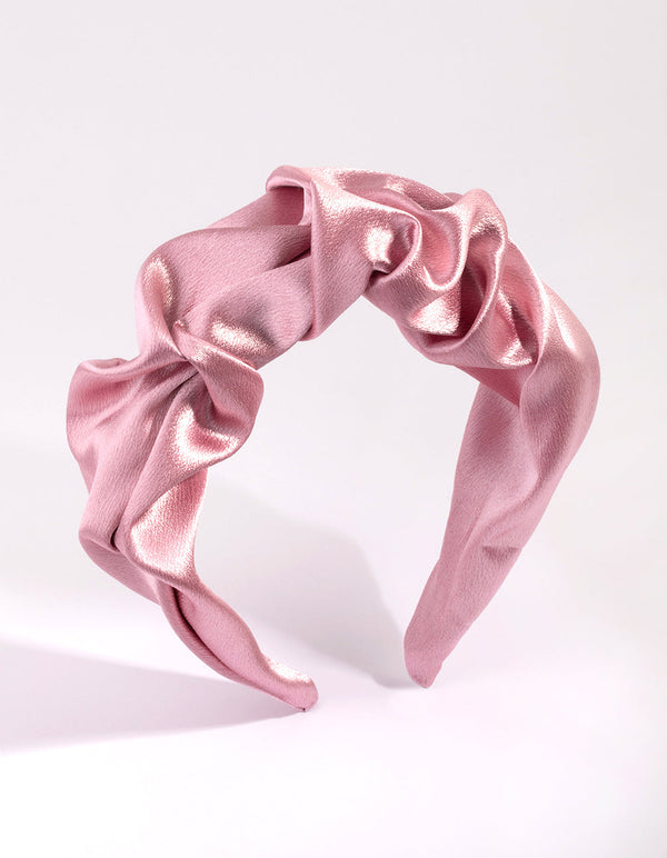 Pink Ruched Detail Alice Band