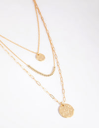 Gold Plated Disc & Ball Necklace Pack - link has visual effect only