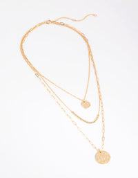 Gold Plated Disc & Ball Necklace Pack - link has visual effect only