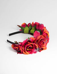 Red Rose Statement Headband - link has visual effect only