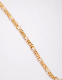 Gold Plated Medium Figaro Necklace - link has visual effect only