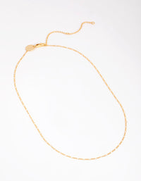 Gold Plated Short Figaro Necklace - link has visual effect only