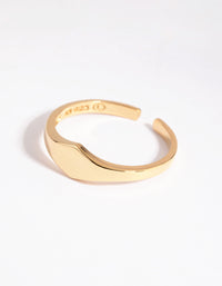 Gold Plated Sterling Silver Signet Ring - link has visual effect only