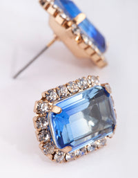 Blue Stone Stud Earrings - link has visual effect only