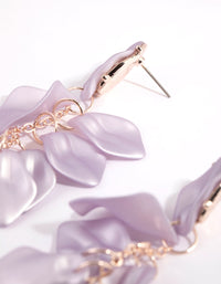 Lilac Petal Drop Earrings - link has visual effect only