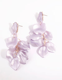 Lilac Petal Drop Earrings - link has visual effect only