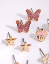 Kids Butterfly Stud Earring 6-Pack - link has visual effect only
