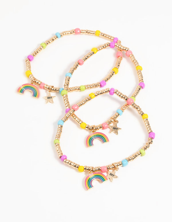 Kids Rainbow Star Best Friend Bracelet Pack