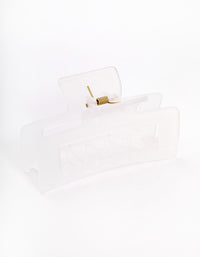 Plastic Large Frosted Rectangle Claw - link has visual effect only