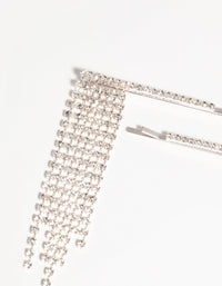 Silver Diamante Waterfall Clip Set - link has visual effect only