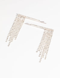 Silver Diamante Waterfall Clip Set - link has visual effect only