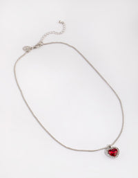 Red Diamante Pendant Necklace - link has visual effect only