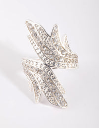 Silver Diamante Wing Ring - link has visual effect only
