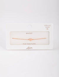 Rose Gold Plated Heart Bracelet - link has visual effect only