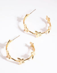 Gold Plated Butterfly Hoop Earrings - link has visual effect only