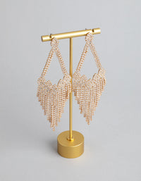 Gold Cubic Zirconia Chandelier Earrings - link has visual effect only