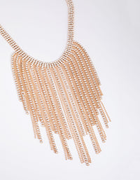 Gold Diamante Fringe Necklace - link has visual effect only