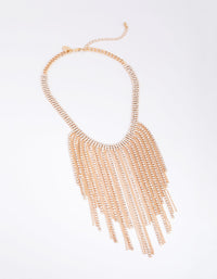 Gold Diamante Fringe Necklace - link has visual effect only