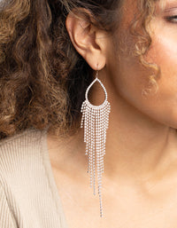 Rose Gold Diamante Drop Earrings - link has visual effect only
