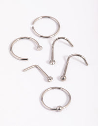 Titanium Mix & Match Nose Stud 6-Pack - link has visual effect only