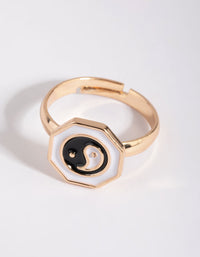 Yin & Yang Hexagon Ring - link has visual effect only