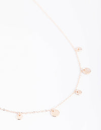Rose Gold Disc Charm Necklace - link has visual effect only