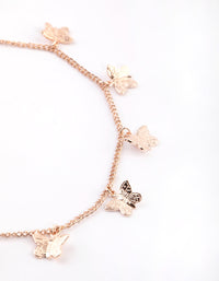 Rose Gold Butterfly Chain Anklet - link has visual effect only