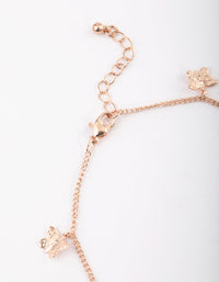 Rose Gold Butterfly Chain Anklet - link has visual effect only