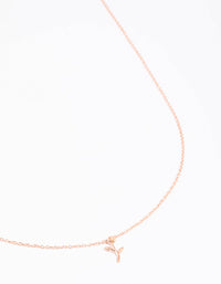 Rose Gold Plated Sterling Silver Rose Necklace - link has visual effect only